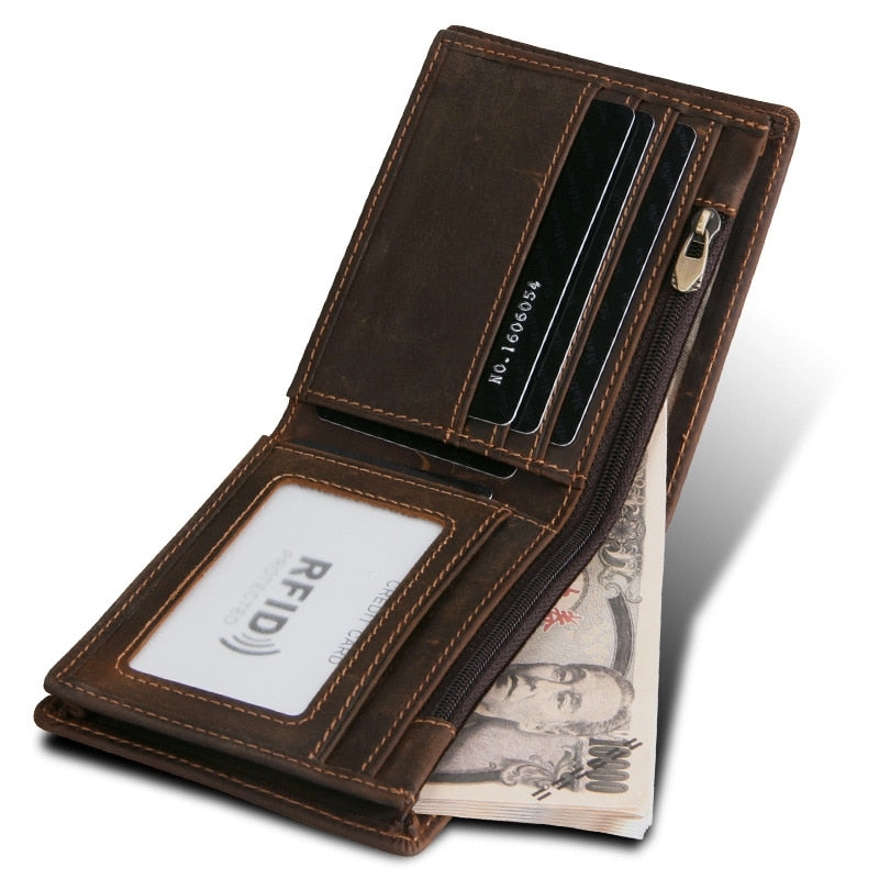 West Louis™ Vintage Cow Genuine Leather Wallet