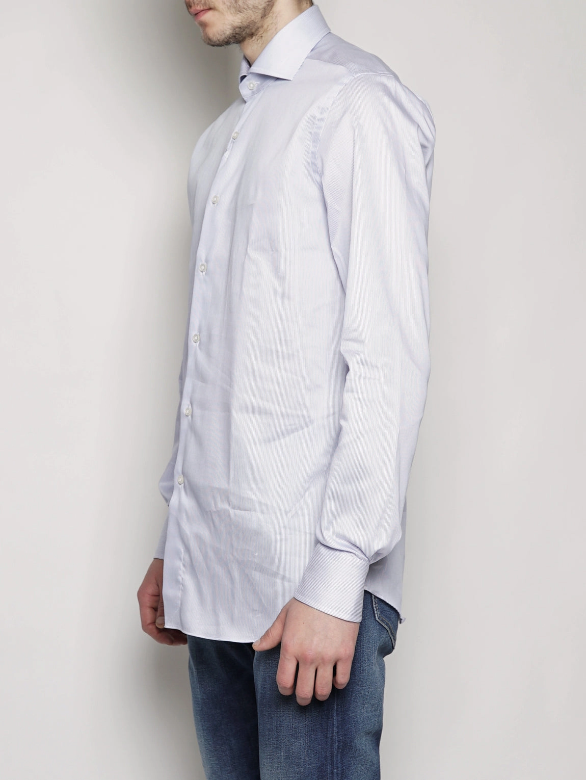 White / Blue Striped Shirt