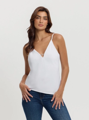 White Caroline Tank Top