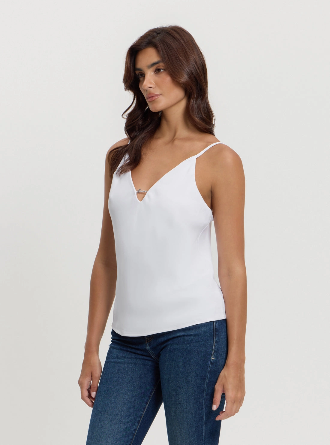White Caroline Tank Top