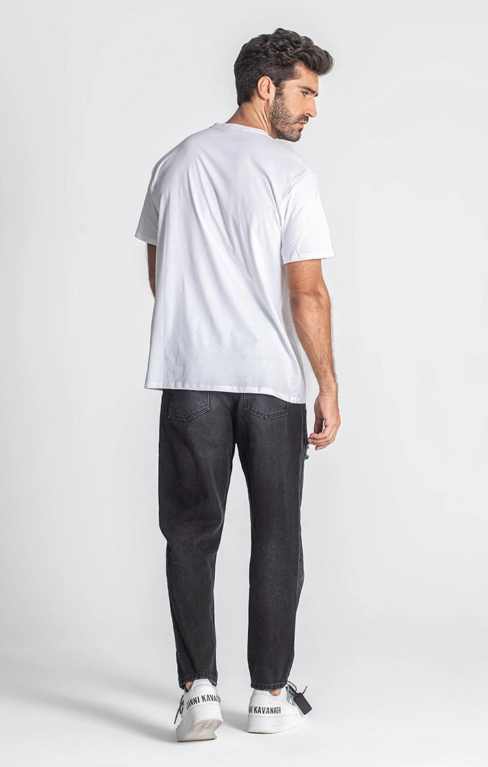 White Studs Oversized Tee
