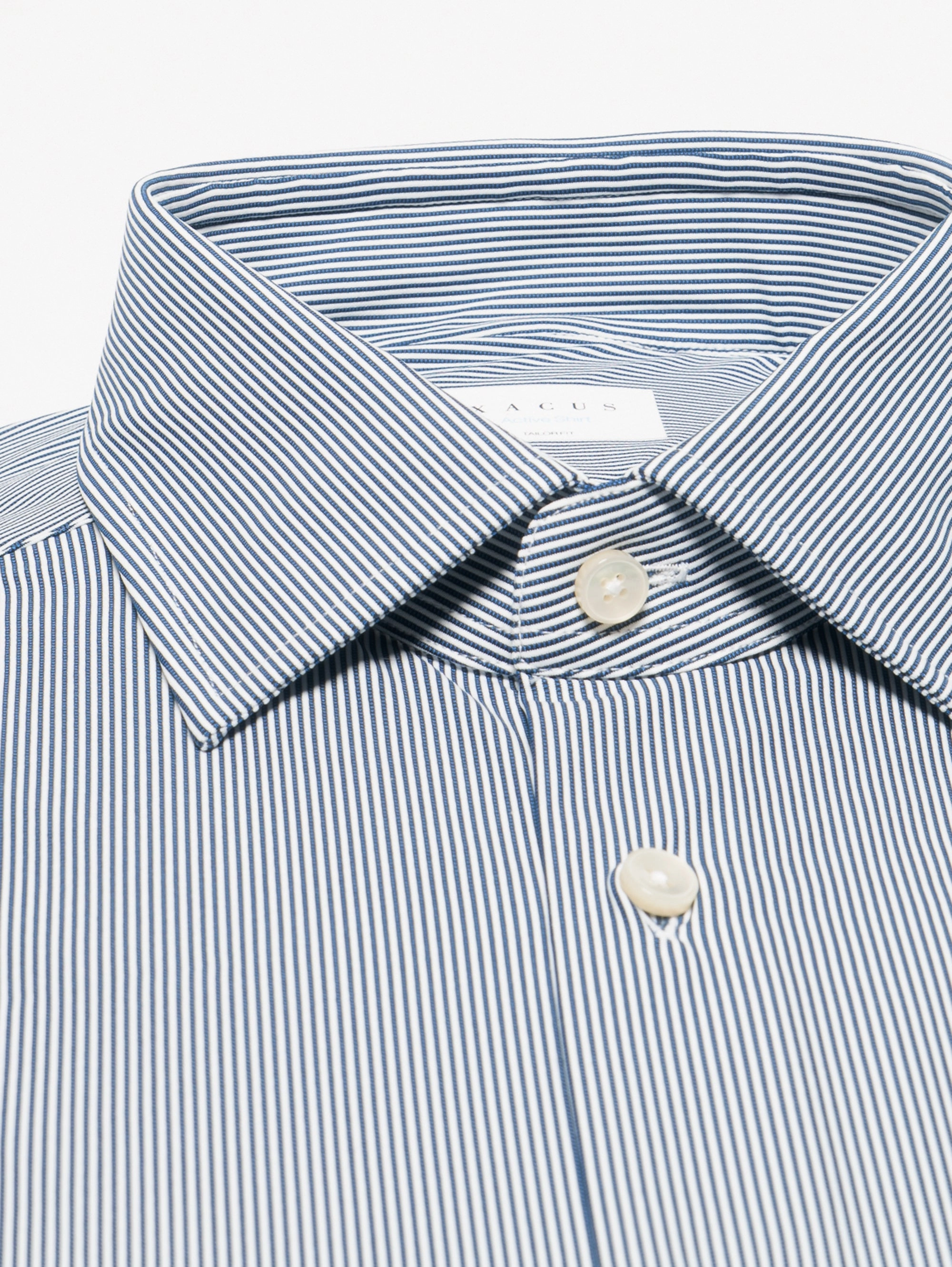 White/Blue Striped Active Shirt