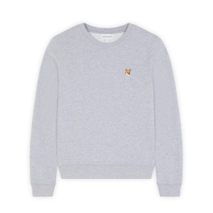 Women's Fox Head Patch Regular Sweatshirt Light Grey Melange