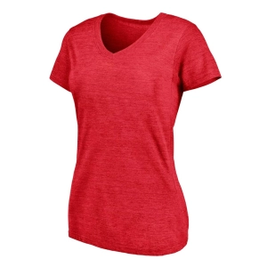 Women's Short Sleeve V-Neck T-Shirt (FANATICS0423-W-SSVNECK-HTRED)