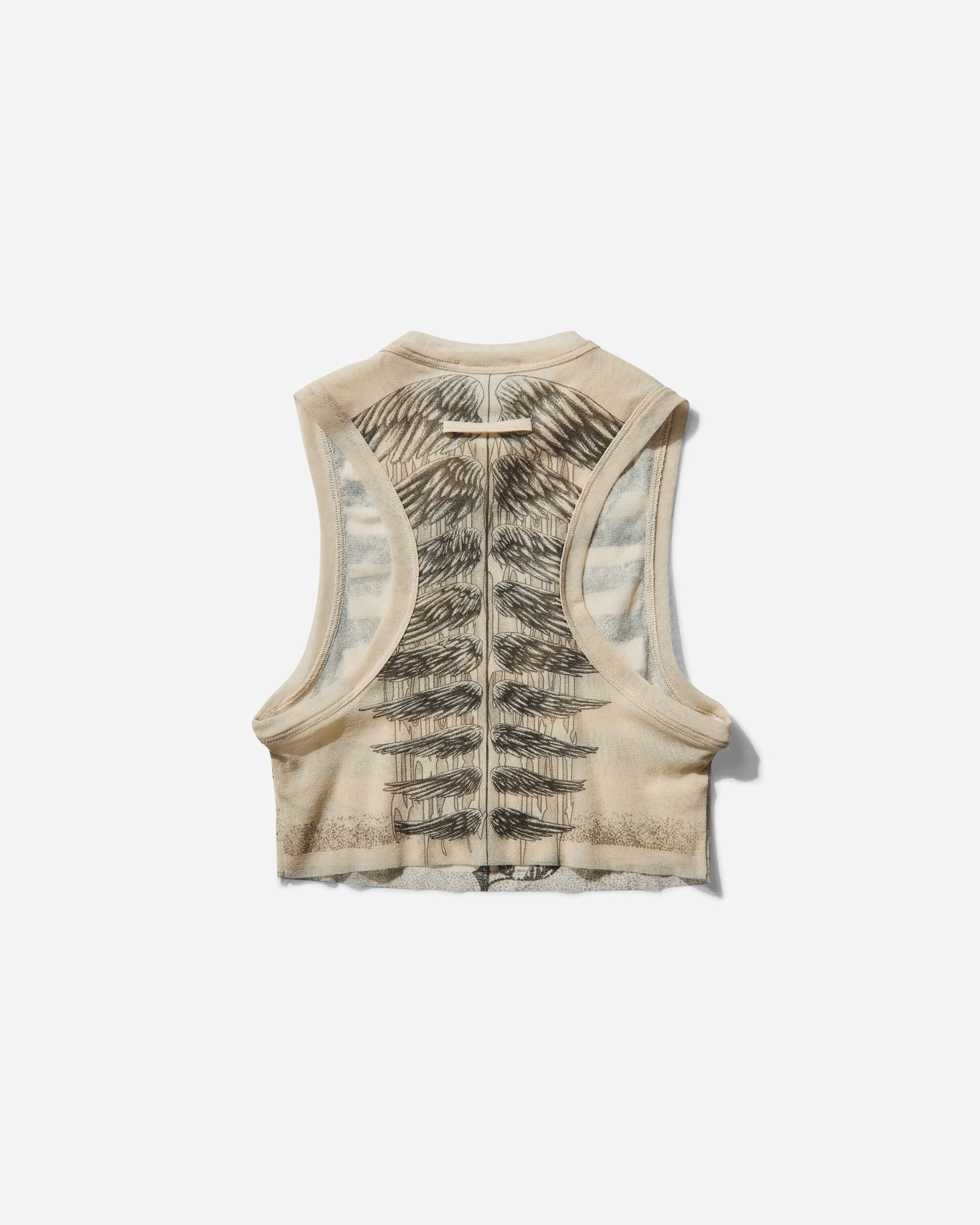 Women's “Tattoo Marinière” Crop Top Ecru