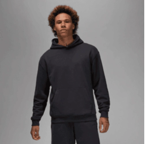 WORDMARK FLEECE HOODIE OFF NOIR